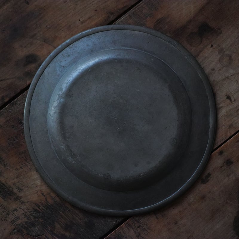 18世紀 イギリス ピューター皿 / Pewter Plate b / England 18t