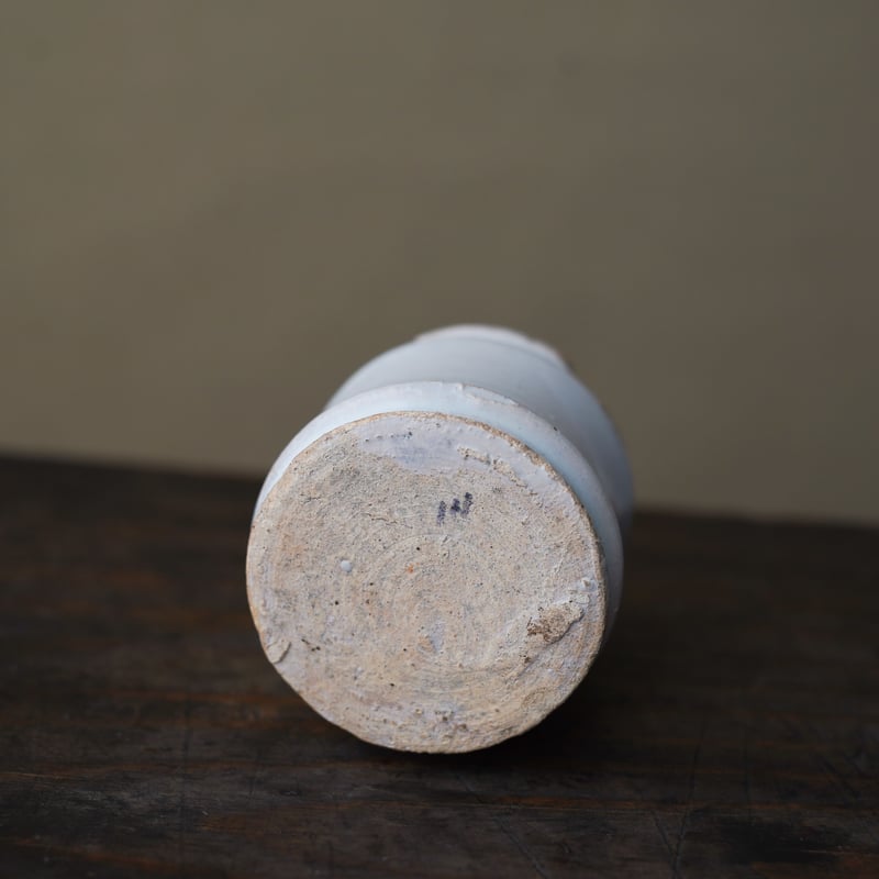 希少17世紀 オランダ デルフト 染付輪線巴文小壺 17世紀オランダ デルフト輪線巴文小壺 / the Netherlands 17th C