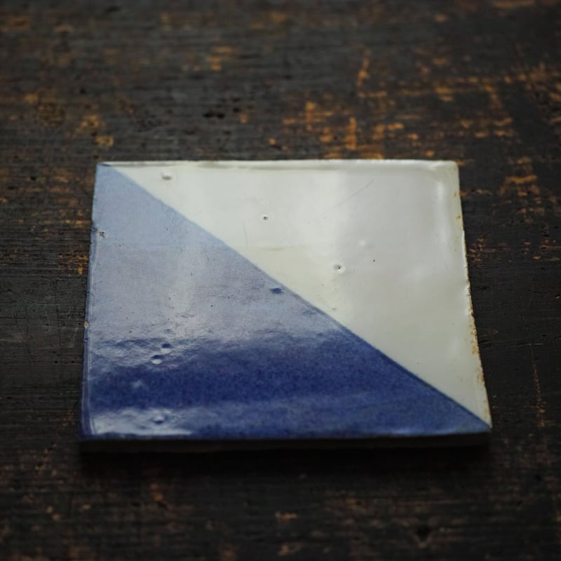 18世紀オランダ デルフトタイル 幾何学文 d / アンティーク 阿蘭陀 和蘭 18世紀オランダ デルフトタイル 幾何学文 d / アンティーク 阿蘭陀 和