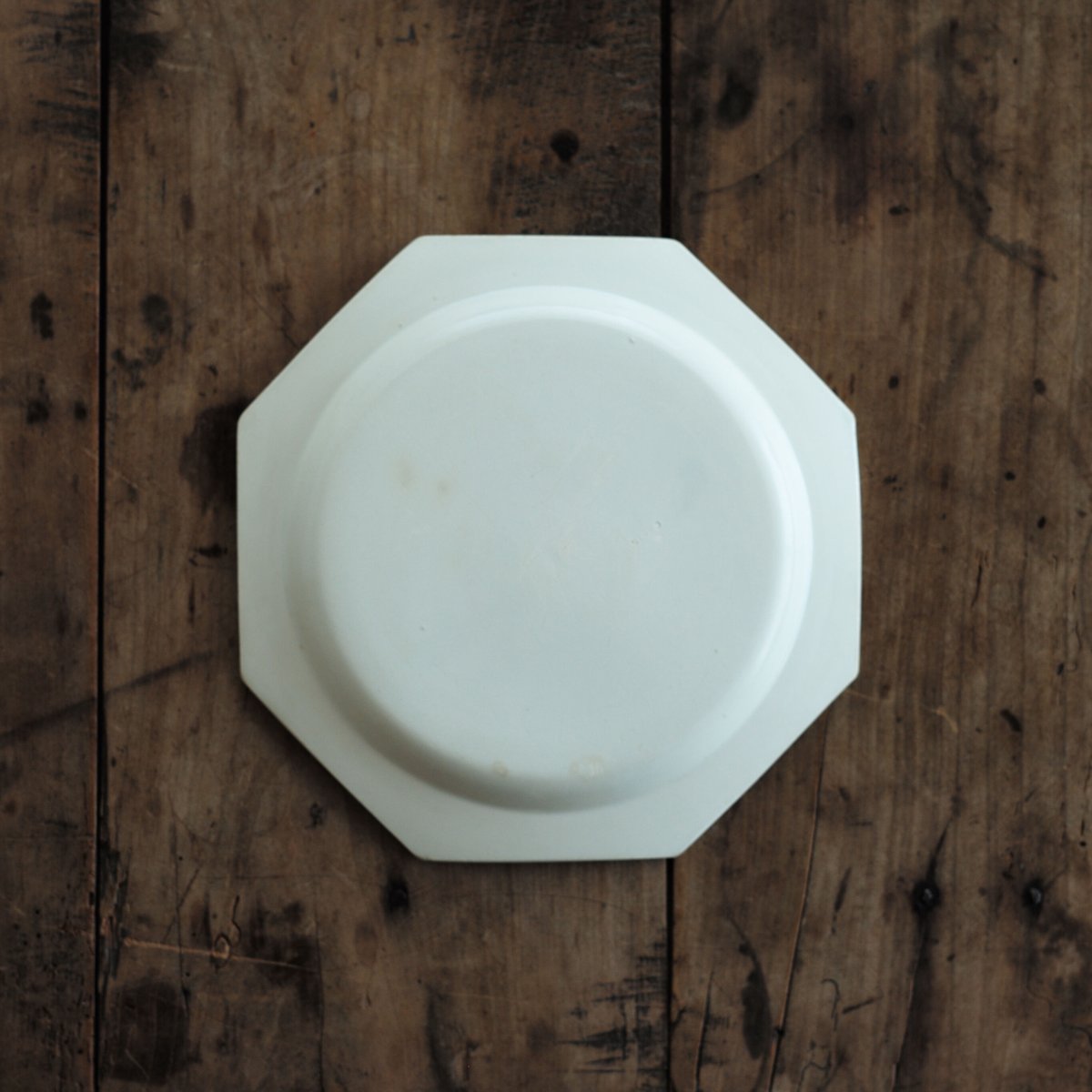 美品フランス19世紀初　VALENTINE窯ファイアンスフィーヌ　オクトゴナル皿 美品フランス19世紀初VALENTINE窯ファイアンスフィーヌオクトゴナル皿