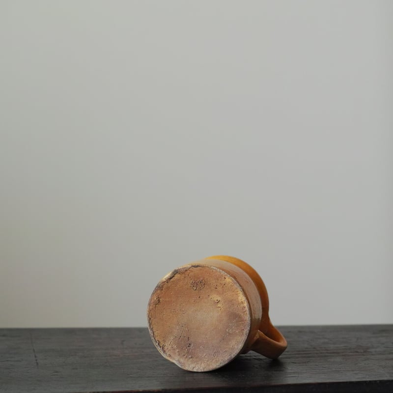 19世紀 南フランス 抽象文スリップウェア 黄釉ピッチャー / France  