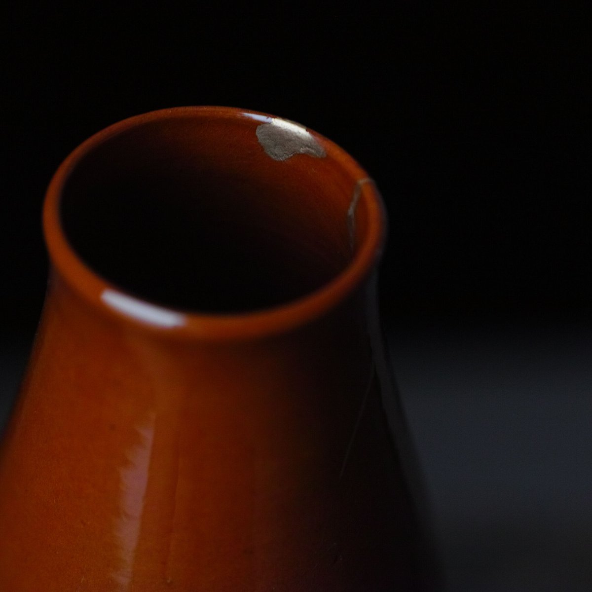 珉平焼無地柿釉徳利 / 江戸幕末 | tsuchika