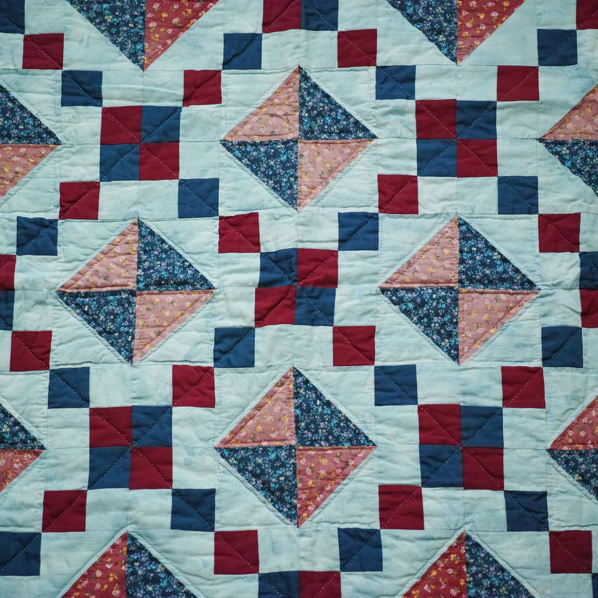 アーミッシュ ハンドメイド ベビー キルト / Amish Handmade Baby Quilt / United States 1930-1950s