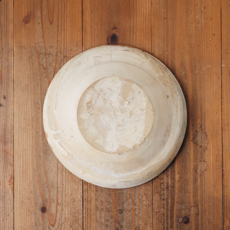 イタリア　プーリア　皿　アンティーク 19世紀南イタリア プーリア白錫釉皿 / Italia 19th C. | tsuchika
