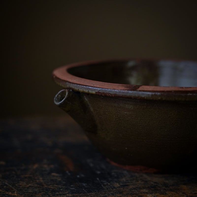 黒薩摩 苗代川焼 片口鉢 / Kurosatsuma Naeshirogawa-ware /