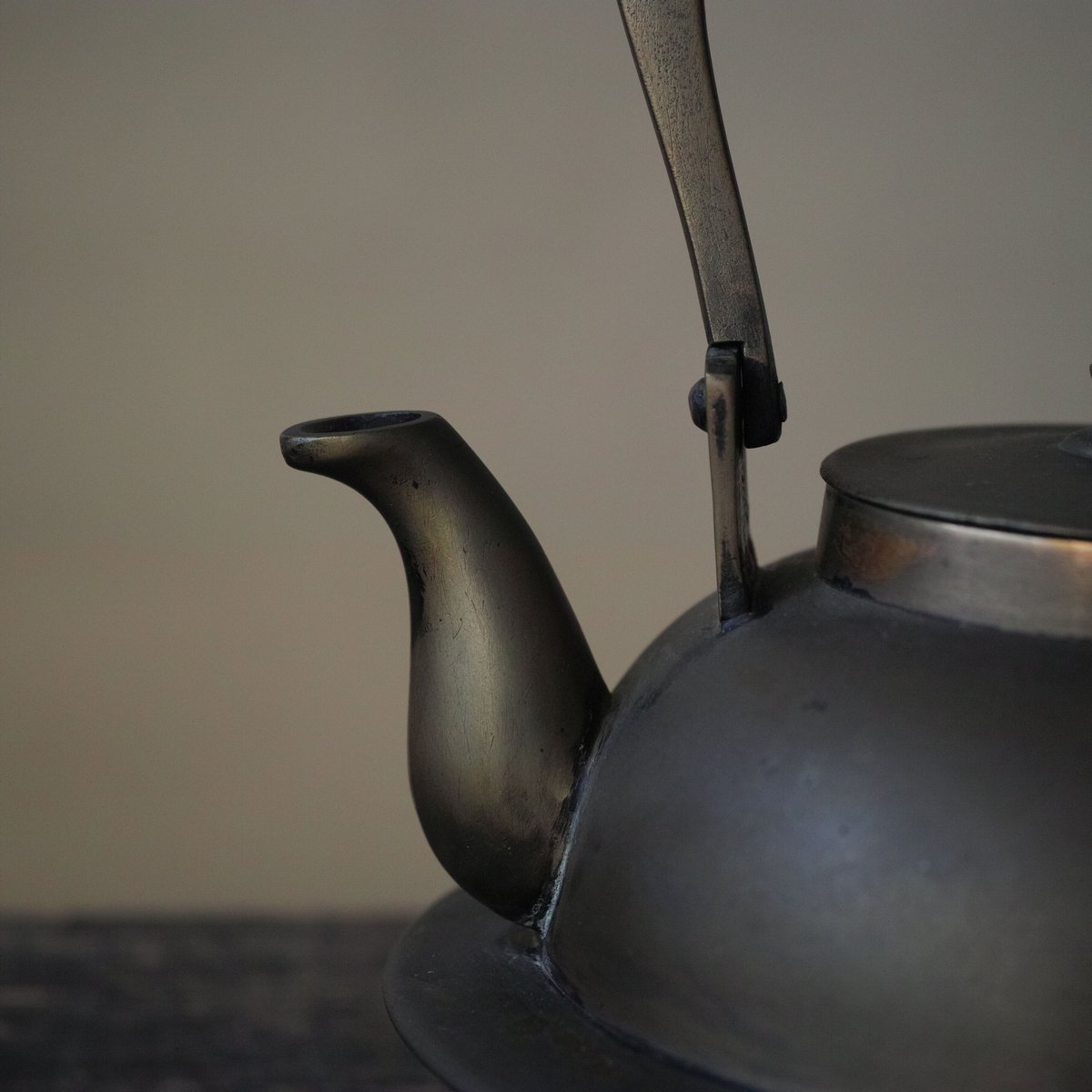 日本民芸館所蔵 江戸時代 中期 真鍮やかん 薬缶 ヤカン / アンティーク