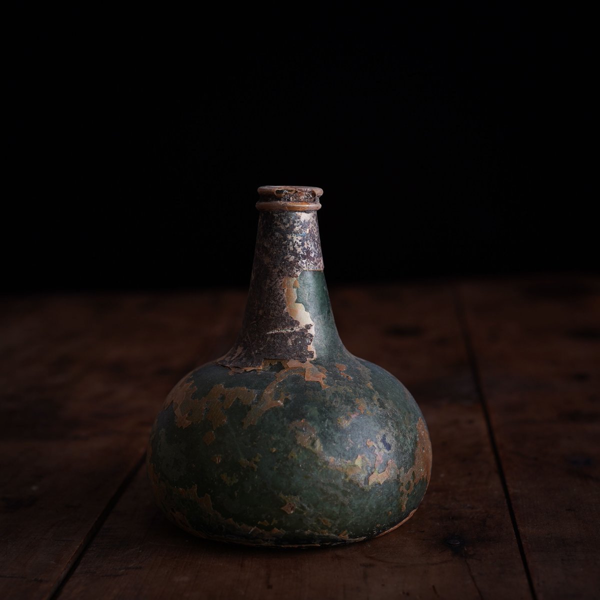 17-18世紀 銀化したオニオンボトル オランダ発掘 / Onion Bottle / the...
