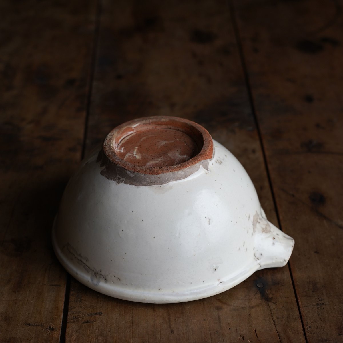 江戸〜明治期平清水焼片口山形骨董李朝白磁古道具坂田古民具古物