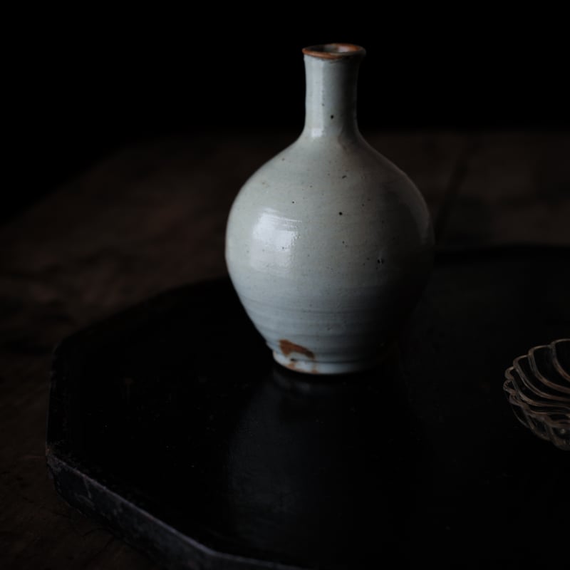 古砥部北川毛無文土灰釉徳利 / 江戸中期 | tsuchika