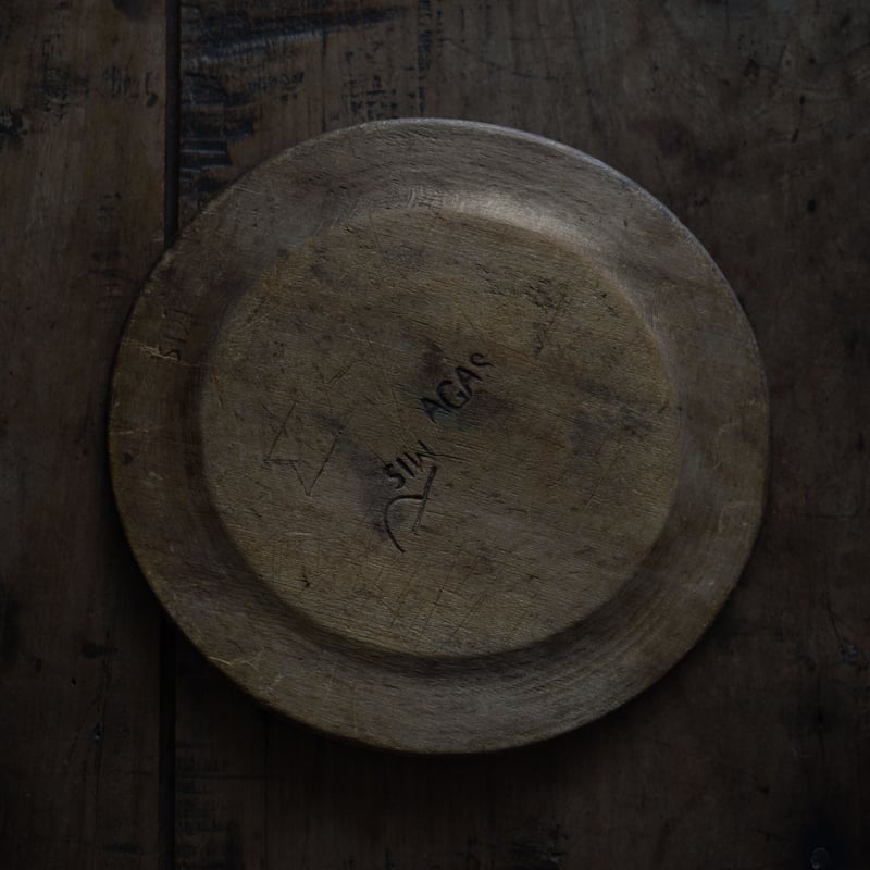 18世紀 スウェーデン木皿 / Swedish Wooden Rim Plate / Swed