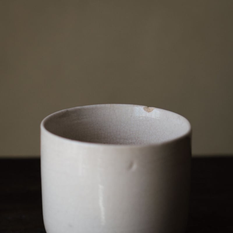 白薩摩無地筒型湯呑 / 江戸幕末 | tsuchika