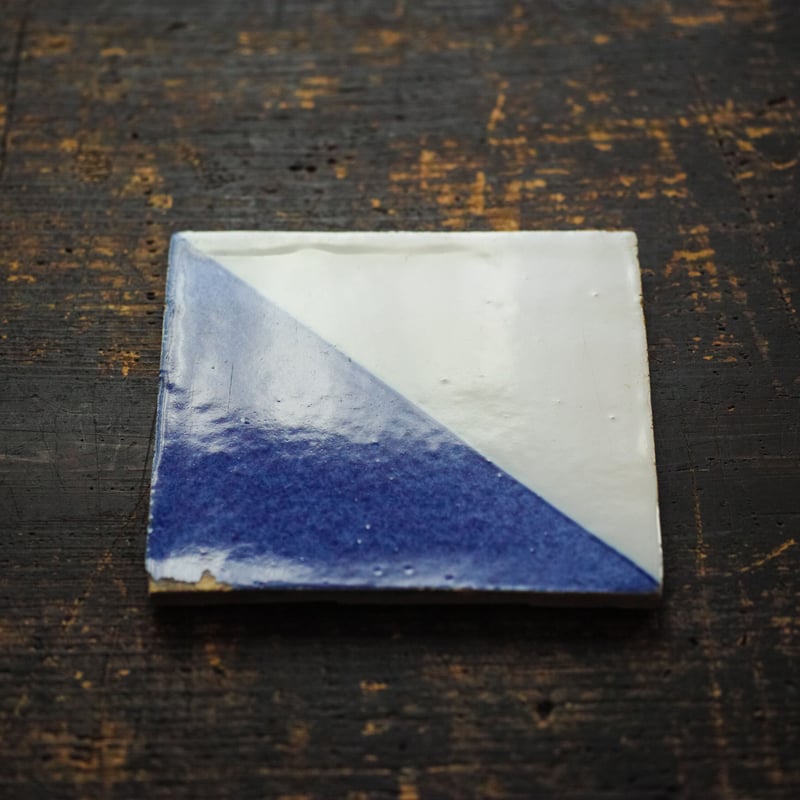 18世紀 オランダ デルフト幾何学文タイル / the Netherlands