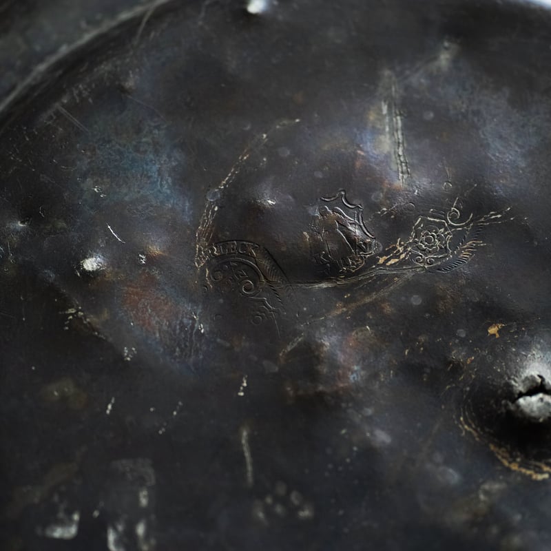 17世紀 イギリス 川上がりピューター皿 / Pewter Plate / England