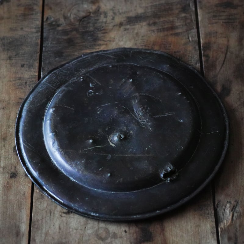 17世紀 イギリス 川上がりピューター皿 / Pewter Plate / England