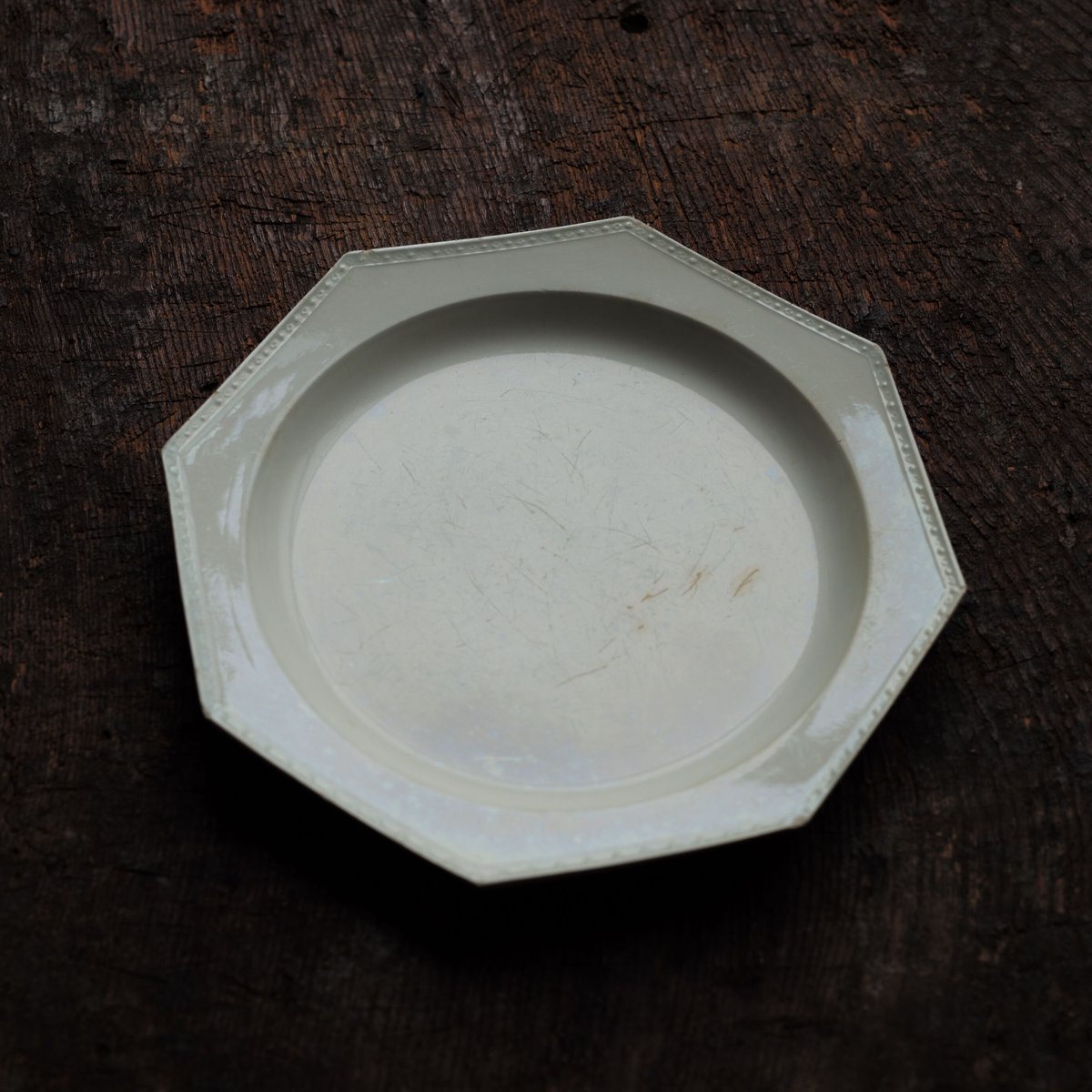 19世紀フランス クレイユ ファイアンスフィーヌ オクトゴナルプレート