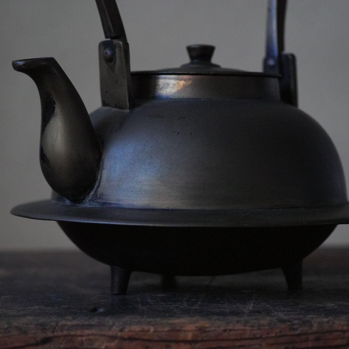 日本民芸館所蔵 江戸時代 中期 真鍮やかん 薬缶 ヤカン / アンティーク