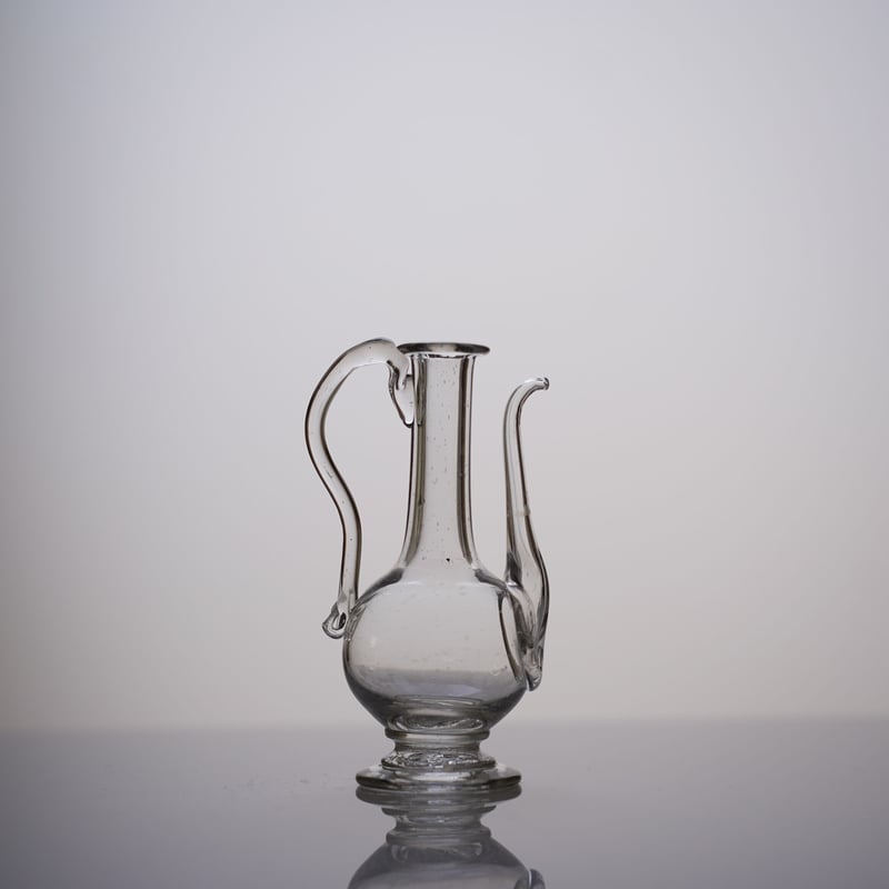 フランス製　吹きガラス花瓶 フランス製 吹きガラス花瓶