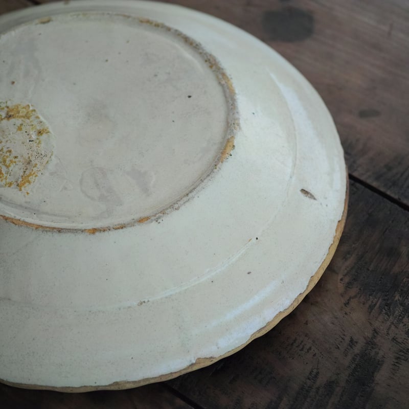 19世紀 南イタリア マヨリカ焼 無地白錫釉皿 / Italia 19th C. | tsuc