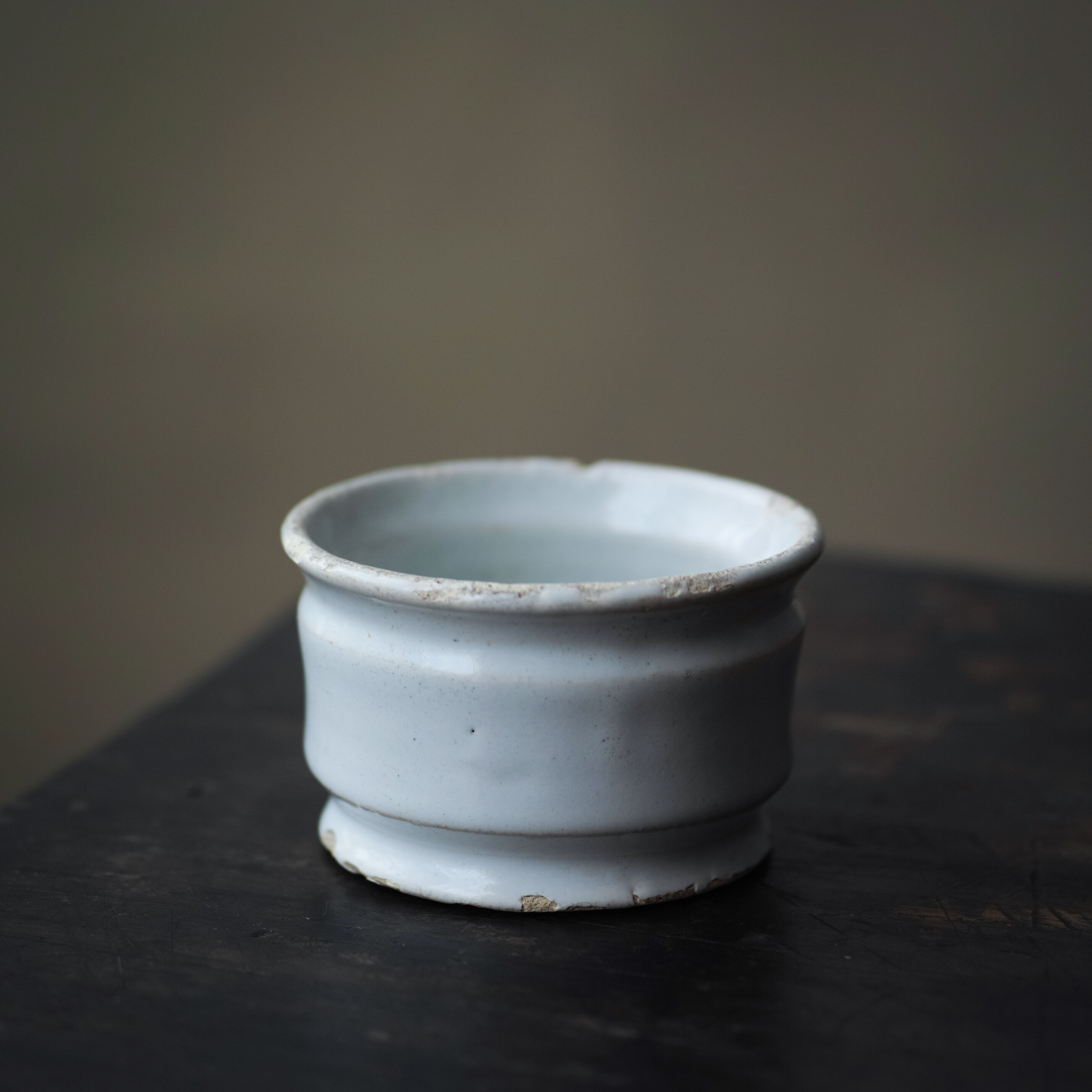 クリームポット　デルフト 小壺　アンティーク　骨董　白　茶 original