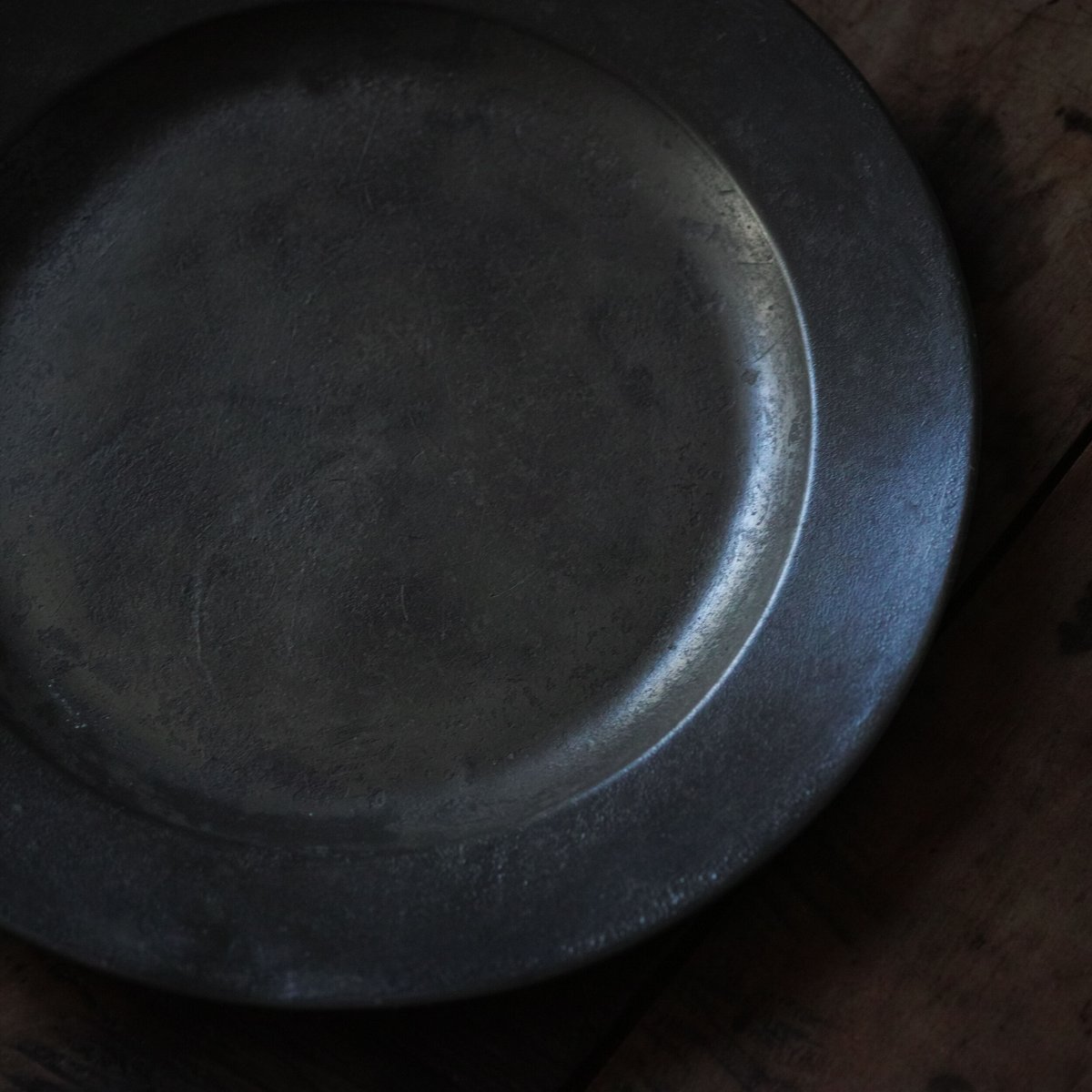 イギリス製 ピューターの小皿 18世紀 イギリス ピューター皿 / Pewter Plate a / England 18t