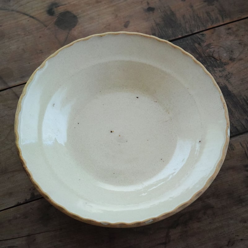 19世紀 南イタリア マヨリカ焼 無地白錫釉皿 / Italia 19th C