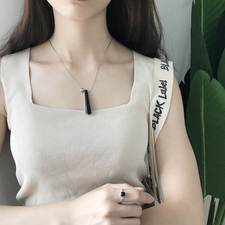 瑪瑙　スティック　Silver925 Necklace