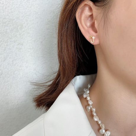 安全ピン　Silver925 ピアス　18kコーティング