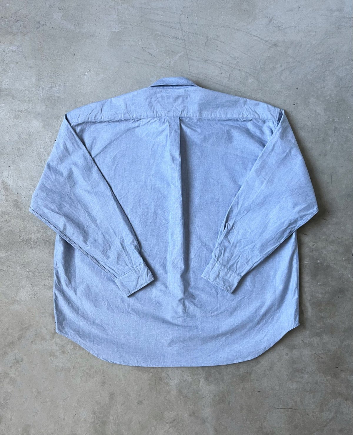 OX Poncho シャツ サックスブルー ボタンダウン/サックスブルーツイル - オーダーシャツギフトなら