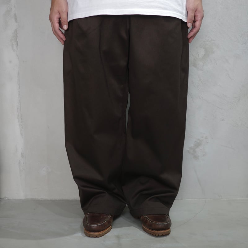 WESTPOINT CHINO WIDE PANT (BROWN) | kan