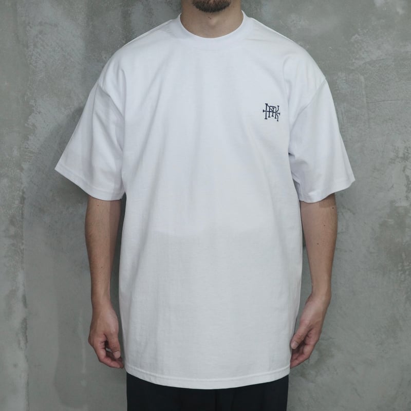 コーヒー ロゴ Tシャツ ホワイト BLACK lab．】ラインストーンジオメトリックロゴT