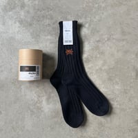 decka Quality Socks× kan Cased Heavyweight Plain Socks (BLACK)
