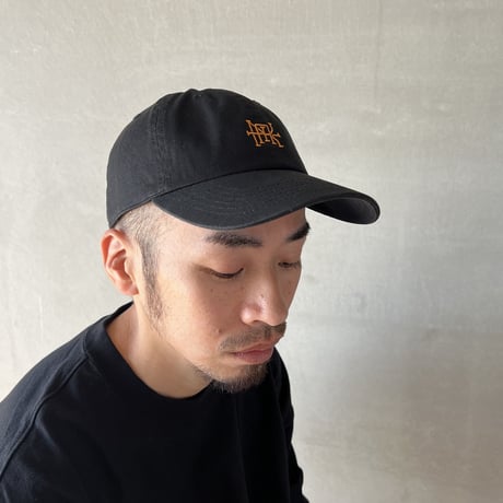 MONOGRAM LOGO CAP (BLACK×ORANGE)
