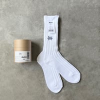 decka Quality Socks × kan Cased Heavyweight Plain Socks (WHITE)