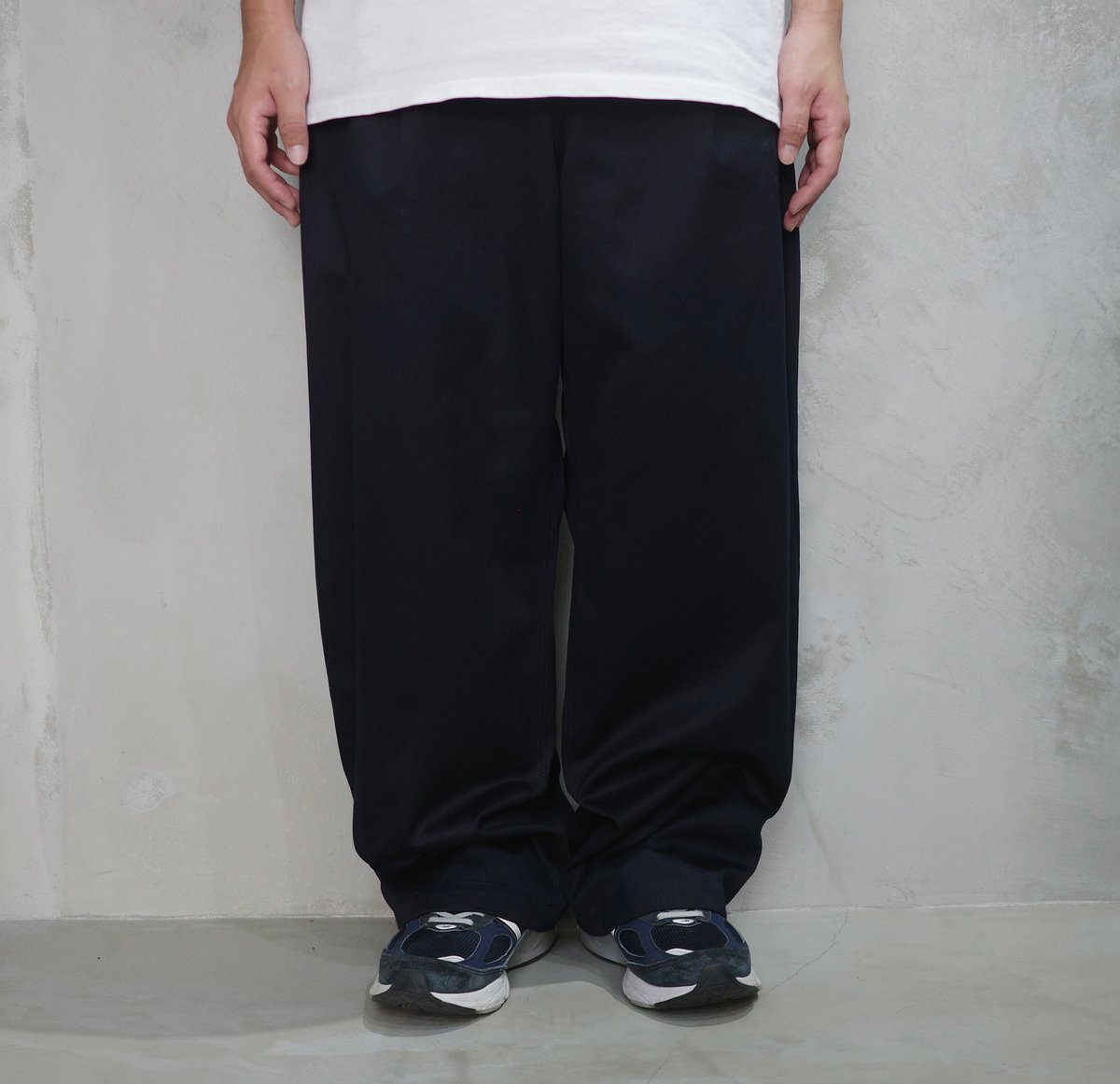 WESTPOINT CHINO WIDE PANT (NAVY) | kan