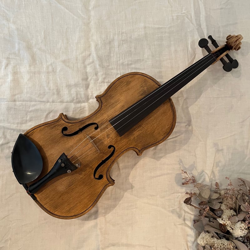 スズキの古いバイオリン 剥離 楽器 | そら豆ガラス商店