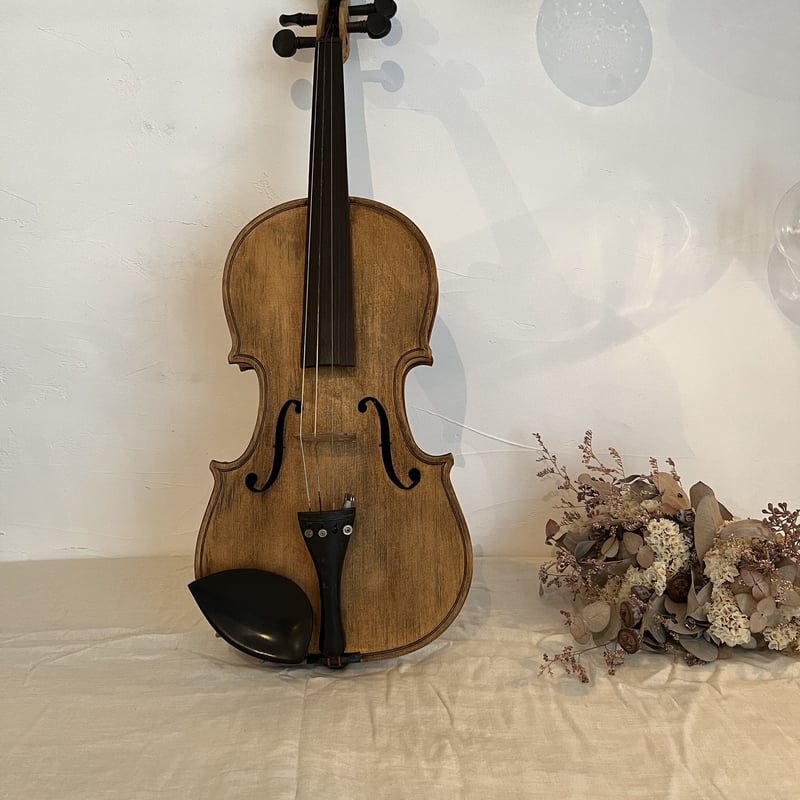 スズキの古いバイオリン 剥離 楽器 | そら豆ガラス商店