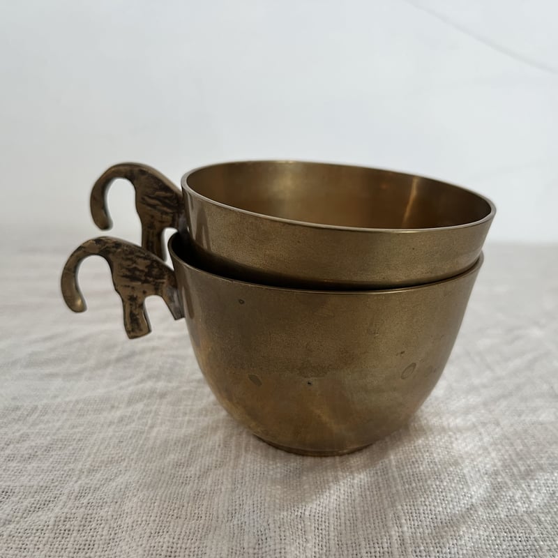 真鍮 カップ 2個セット マグカップ | そら豆ガラス商店