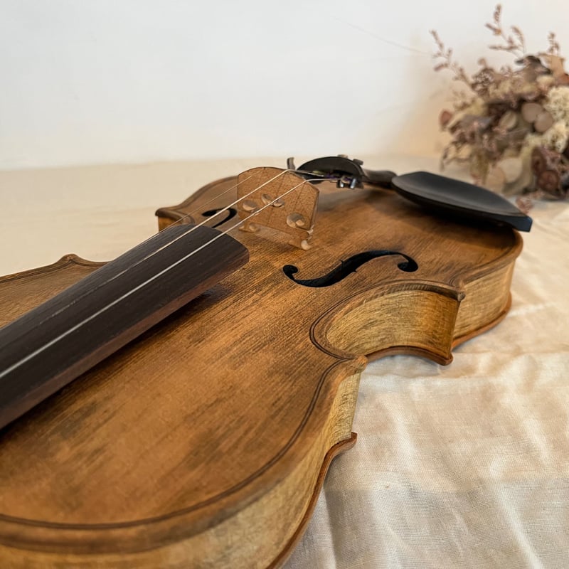 スズキの古いバイオリン 剥離 楽器 | そら豆ガラス商店
