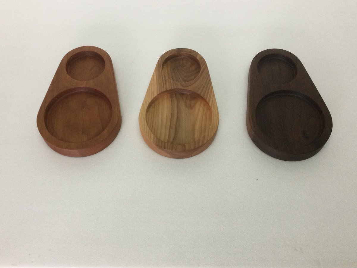 オーク材のコーヒートレイ、ティータイム用の木製サービングトレイ