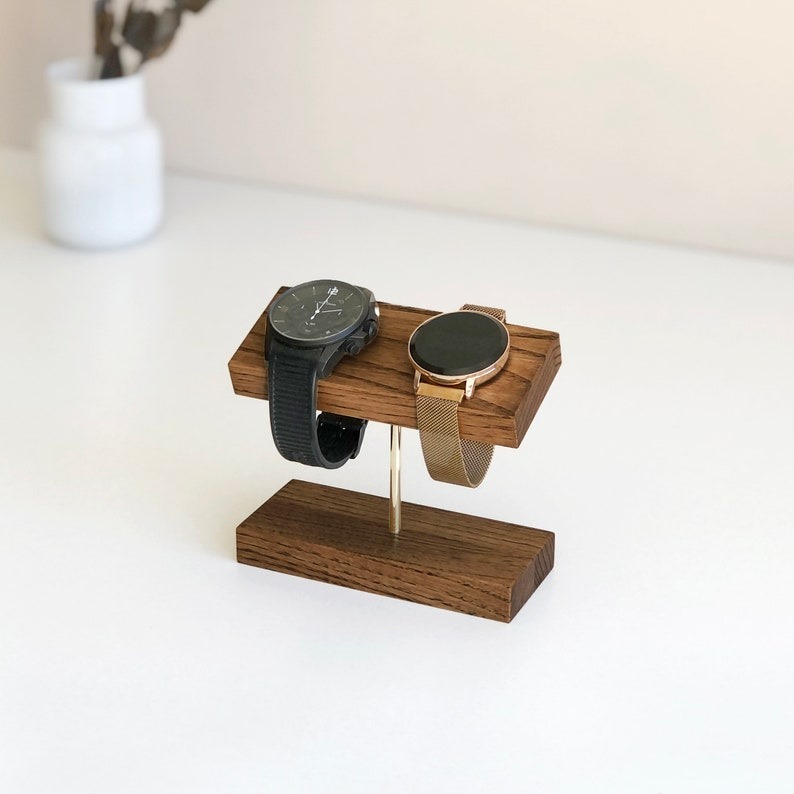 時計ホルダー | 時計スタンド | 時計ディスプレイ | 木製と真鍮製の