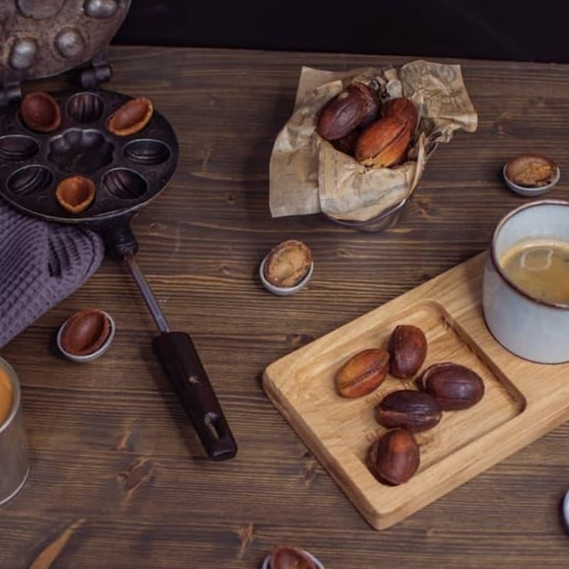 オーク材】手作り高品質木製コーヒートレイ、ケーキ用のエコ木製トレイ