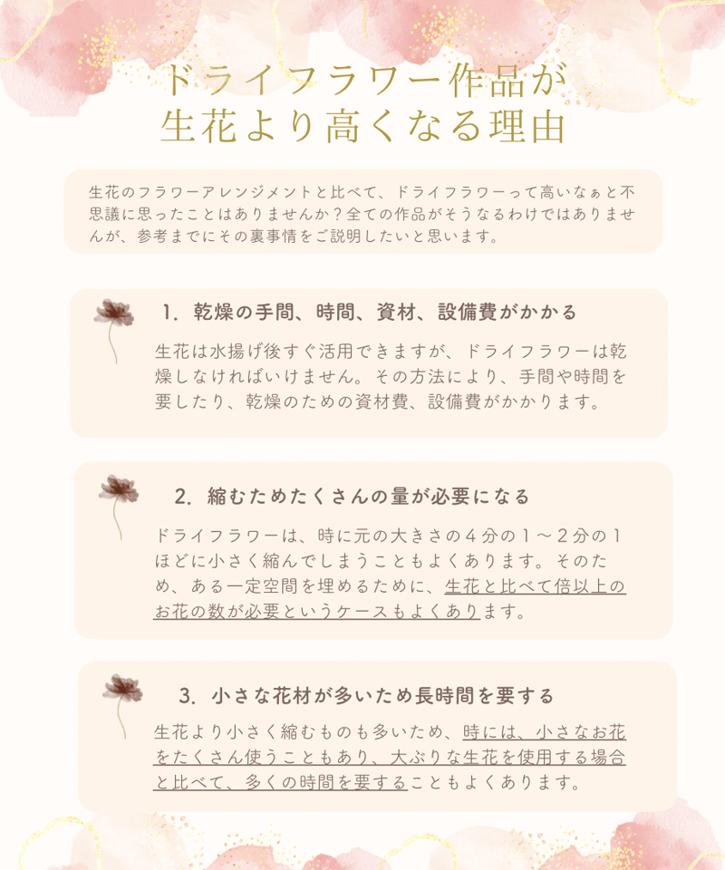 自家製ドライフラワーの春色リース/名入れタグ | Hana Akari