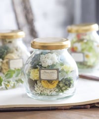 専用＊ Jumbo bottleドライフラワーボトル　グリーン① ≪超持続性カラー≫春の自家製ドライフラワーボトル ver.01/名入れ可能