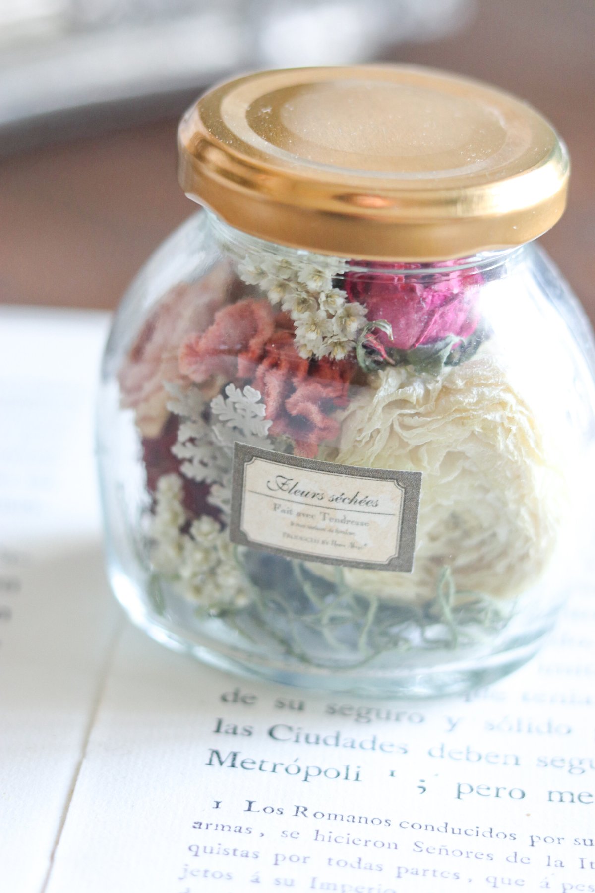 ≪超持続性カラー≫春の自家製ドライフラワーボトル ver.01/名入れ可能