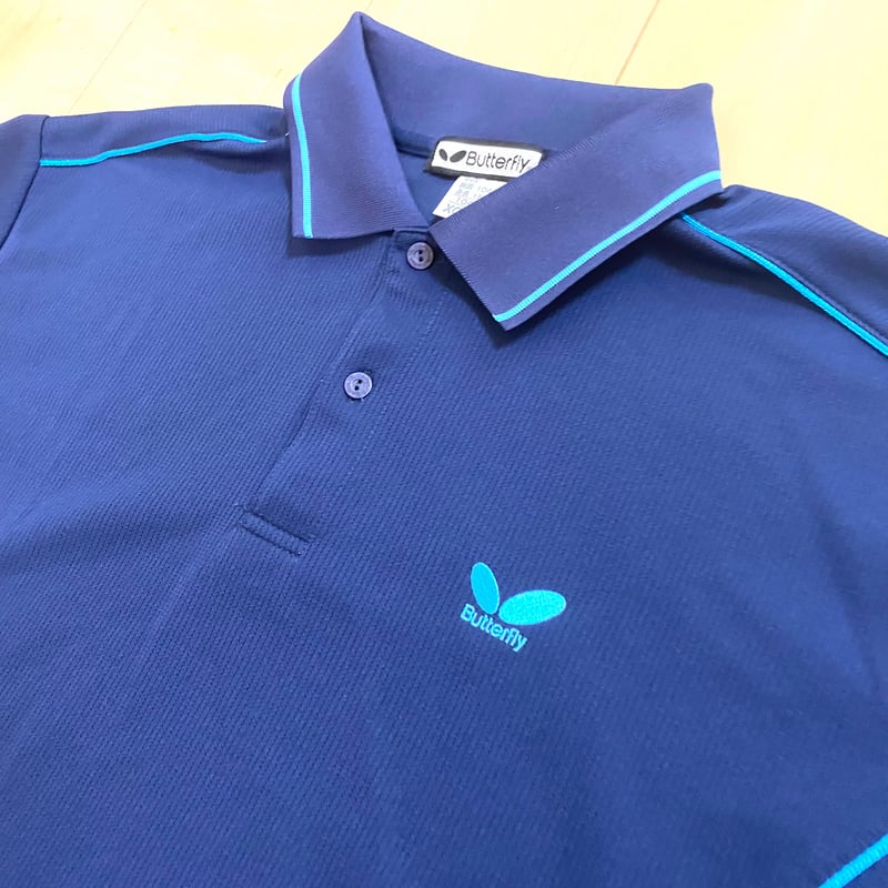 中古】バタフライ 卓球ユニフォーム X Oサイズ 美品♪紺色☆ U052