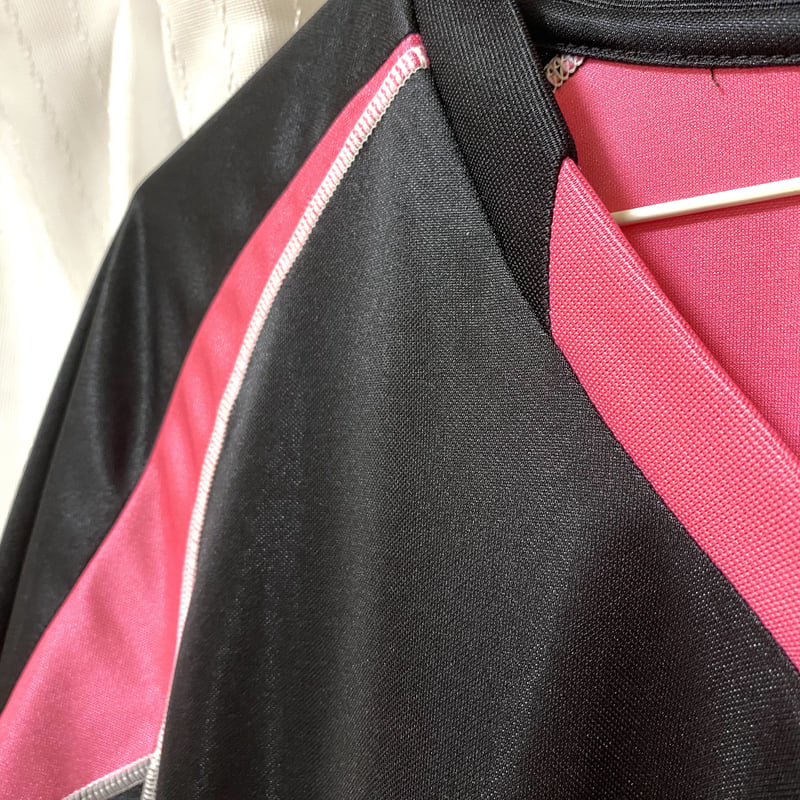 中古】キラースピン 卓球ユニフォーム Lサイズ ブラック＆ピンク U011