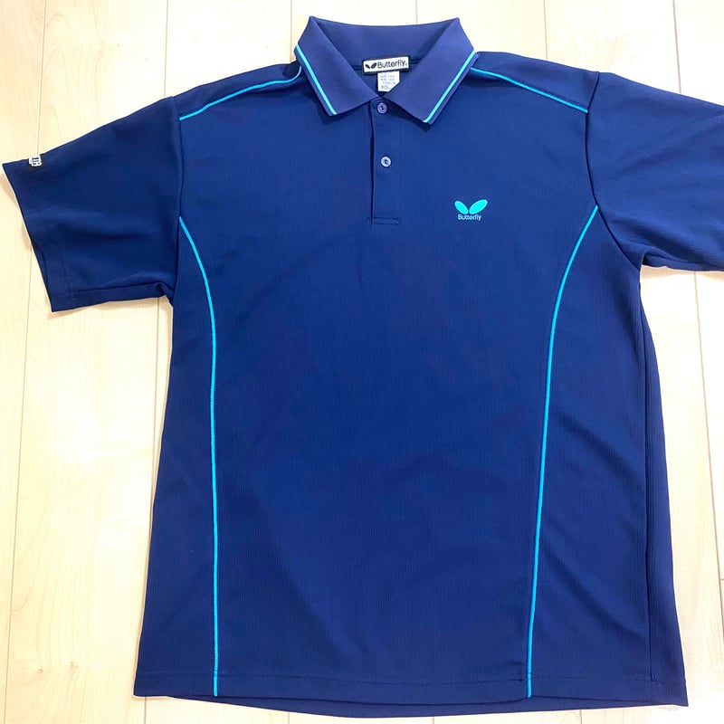 中古】バタフライ 卓球ユニフォーム X Oサイズ 美品♪紺色☆ U052