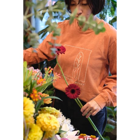 SAI embroidery long sleeve(terracotta)