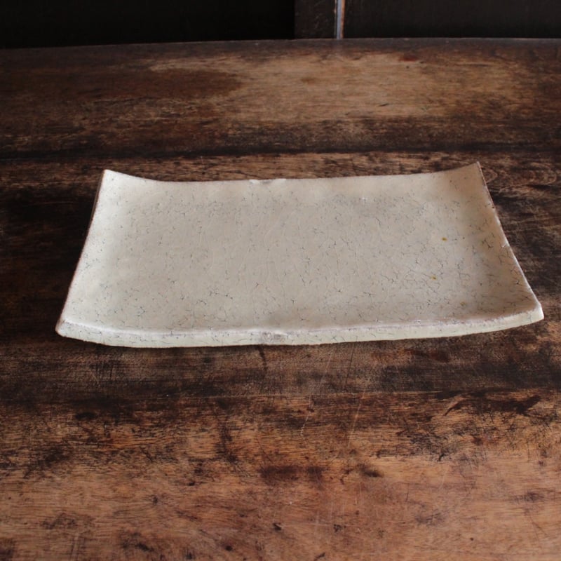 粉引長方皿L | うつわ 吉澤直樹&遠藤薫