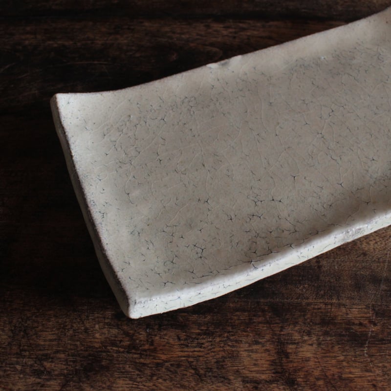 粉引長方皿L | うつわ 吉澤直樹&遠藤薫